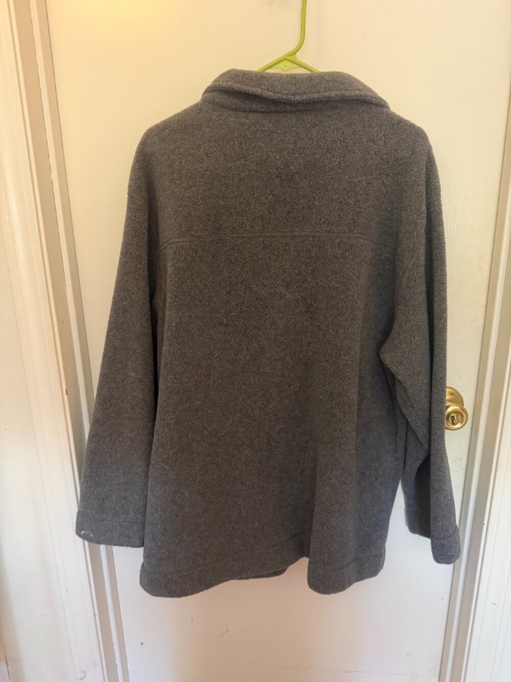 Friday Harbor Gray Fleece Peacoat W L - Picture 3 of 3